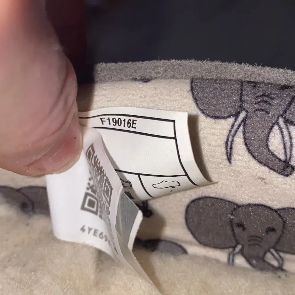 Ugg Grey Leather Ryder Slippers Elephant Jungle Liner Size 5